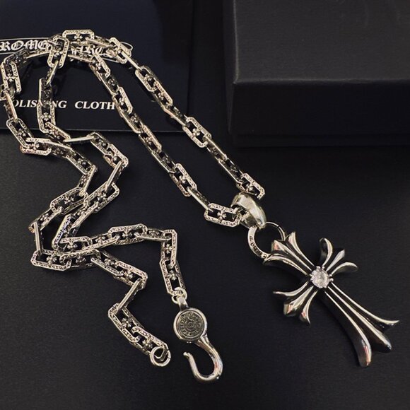Chrome Hearts Jewelry - Chrome Hearts Sterling Silver Cross Pendant Necklace